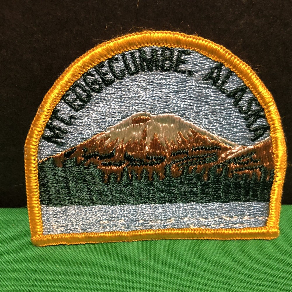 Mt Edgecumbe Alaska Cloth Patch Souvenir Travel Mountain