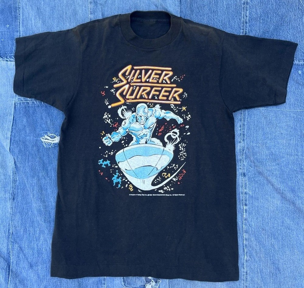 Rare 1980s Marvel Silver Surfer T-shirt Size S-5XL Reprint
