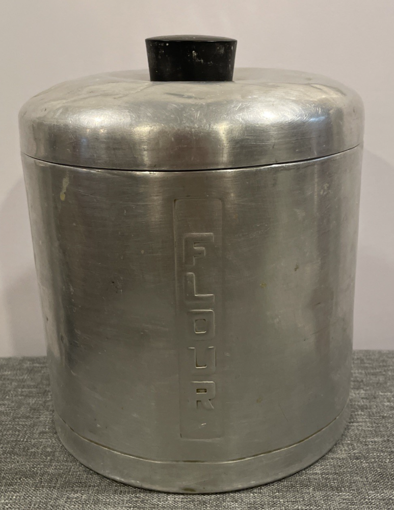 SteelMaster Inc. Aluminum Flour Kitchen Canister Silver Color Made in Italy
