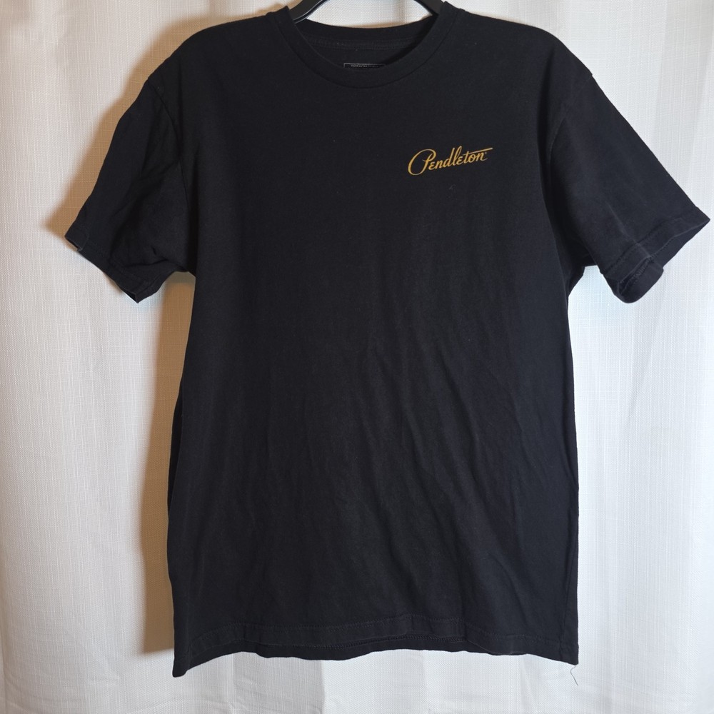 Pendleton T Shirt Men’s L Black Graphic Aztec Logo Lightweight Cotton Crew Tee