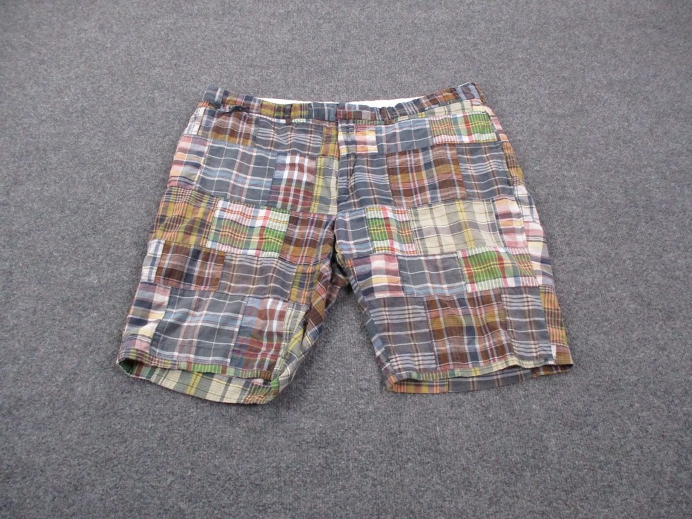Polo Ralph Lauren Shorts Men 42 Indian Madras Plaid Patchwork Classic Colorful