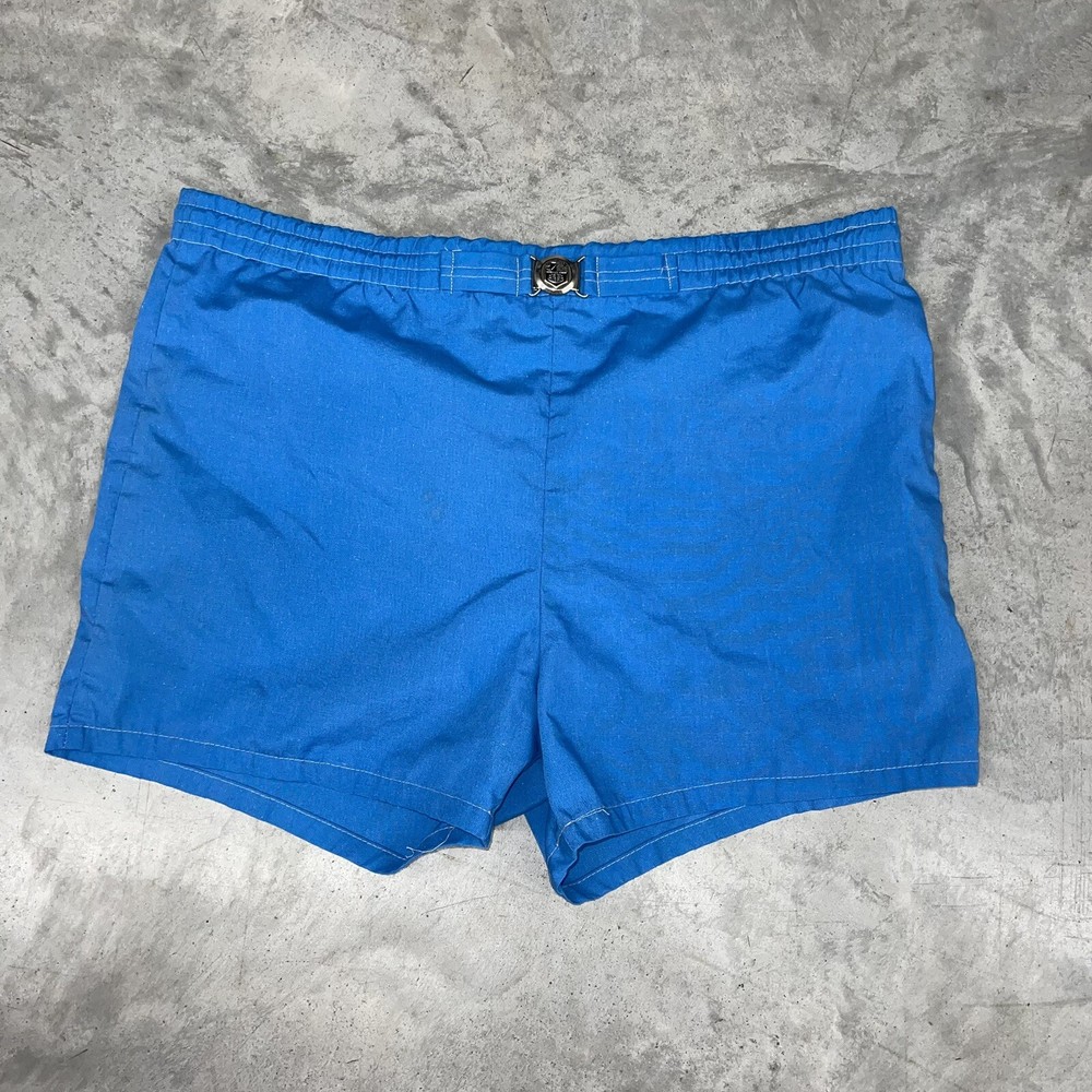 JANTZEN Swim Suit Trunks Vintage 60s Blue 3.5