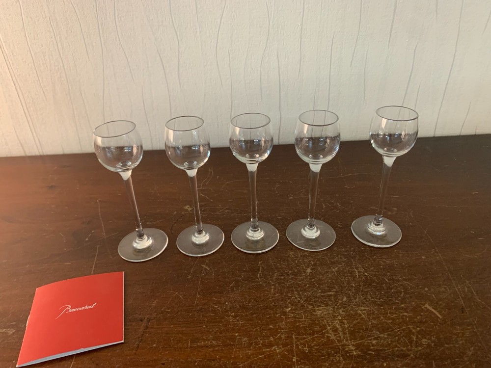 Lot Of 5 Baccarat Crystal Liqueur Glasses (Price For 5)
