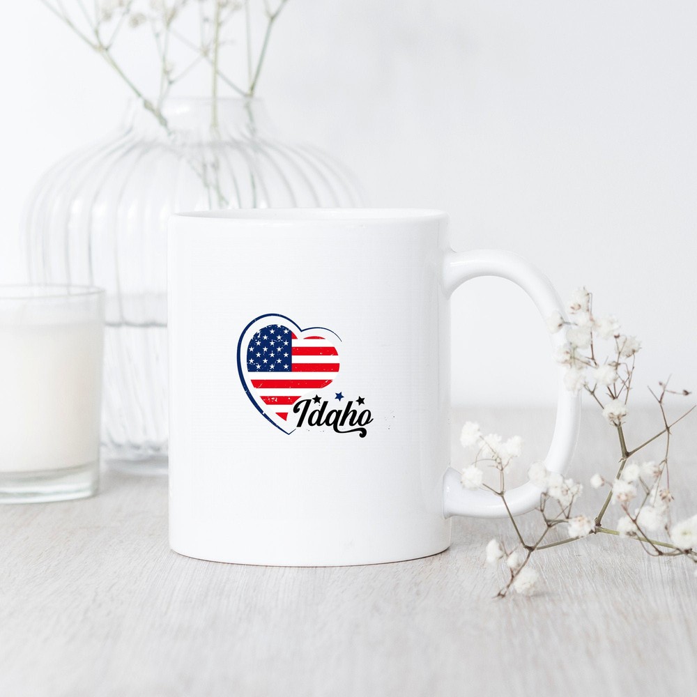 Idaho Heart Flag Idaho Mug Idaho Gift Idaho Flag Idaho Pride Idaho State Idaho