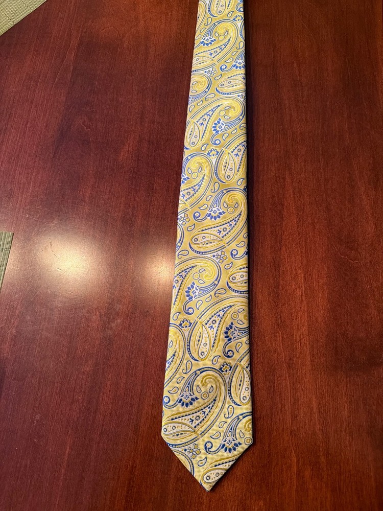 Izod Gold Blue 100% Polyester Men’s Neck Tie Made In China