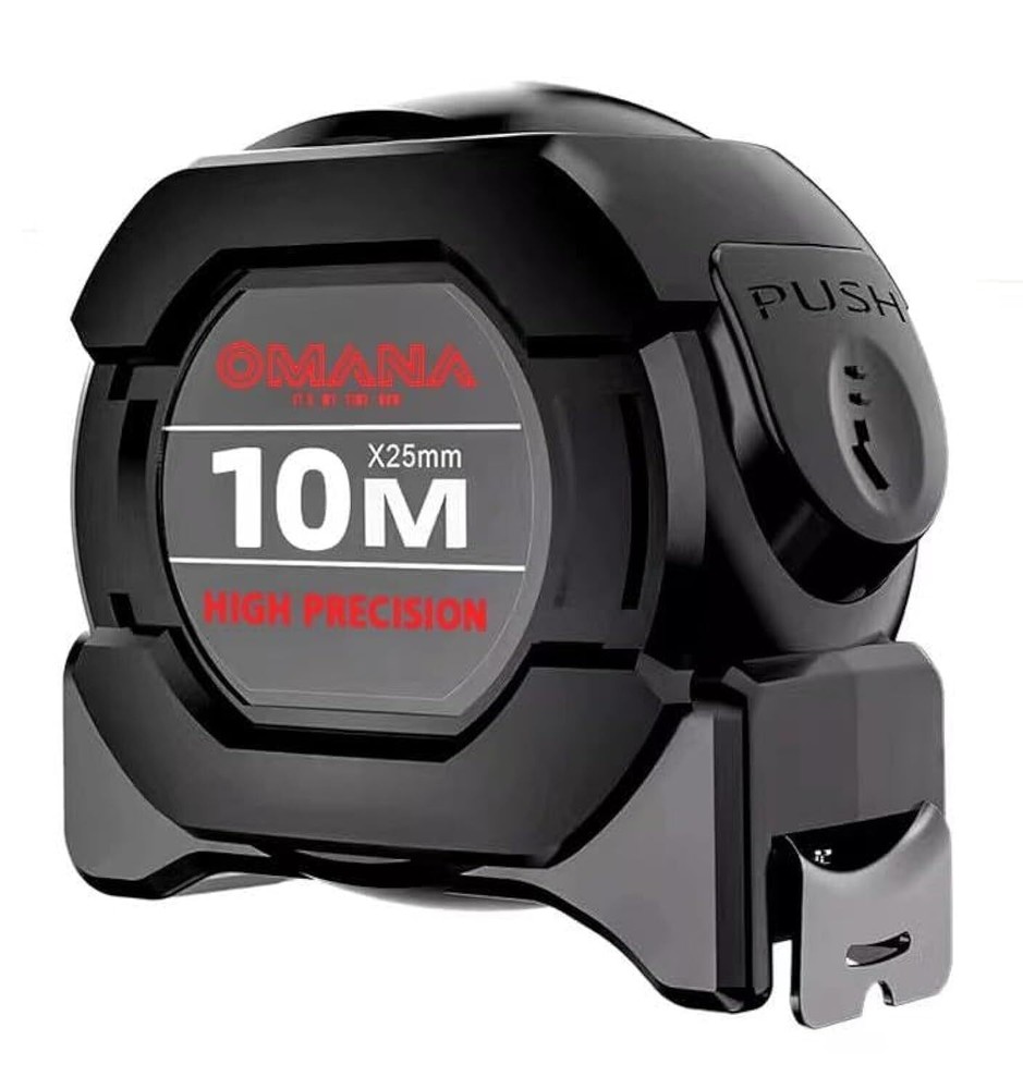 Metric Measuring Tape Meter 5M/10M*25mm Self Locking Shock Resistant Fluorescent