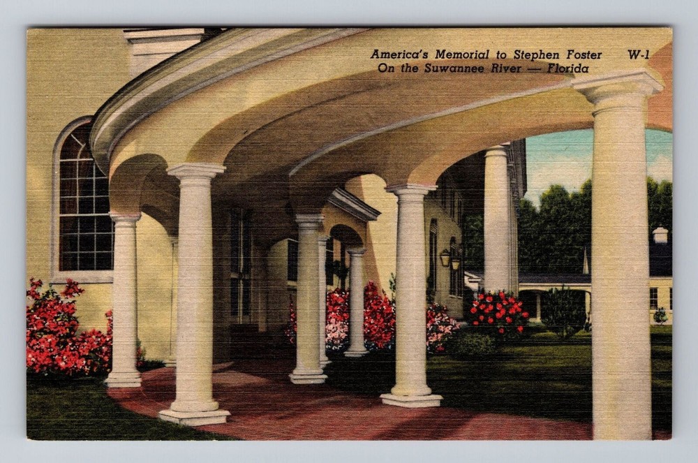 Florida FL White Springs Memorial Stephen Foster Suwannee River Vintage Postcard