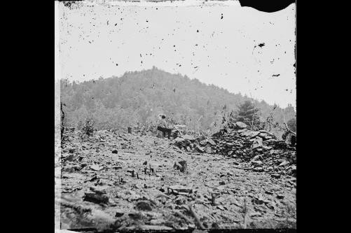 Big Round Top,entrenchments,Little Round Top,Gettysburg,Pennsylvania,PA,1863