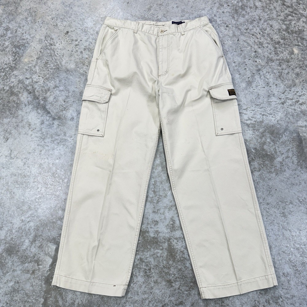 Vintage Nautica Pants Mens 38 X 32 Cargo Y2K Baggy Skater Hip Hop 90s Grunge
