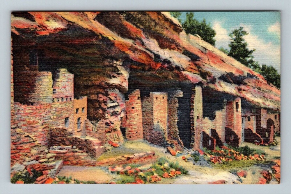 Manitou, CO-Colorado, Cliff Dwellings, Phantom Cliff Canon Vintage Postcard