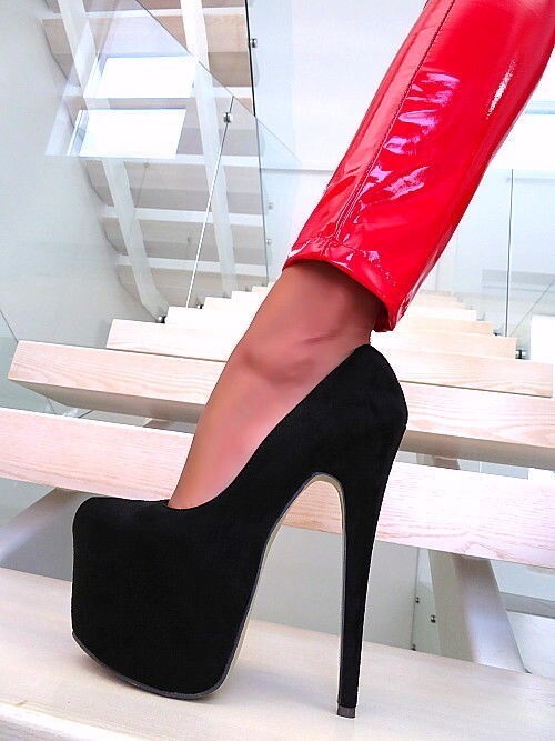 Fersini black platform high heels size 36 original design