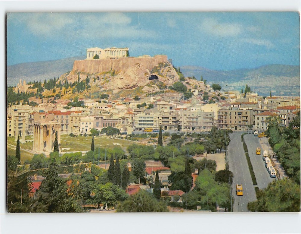 Postcard View toward the Acropolis, Athens, Greece