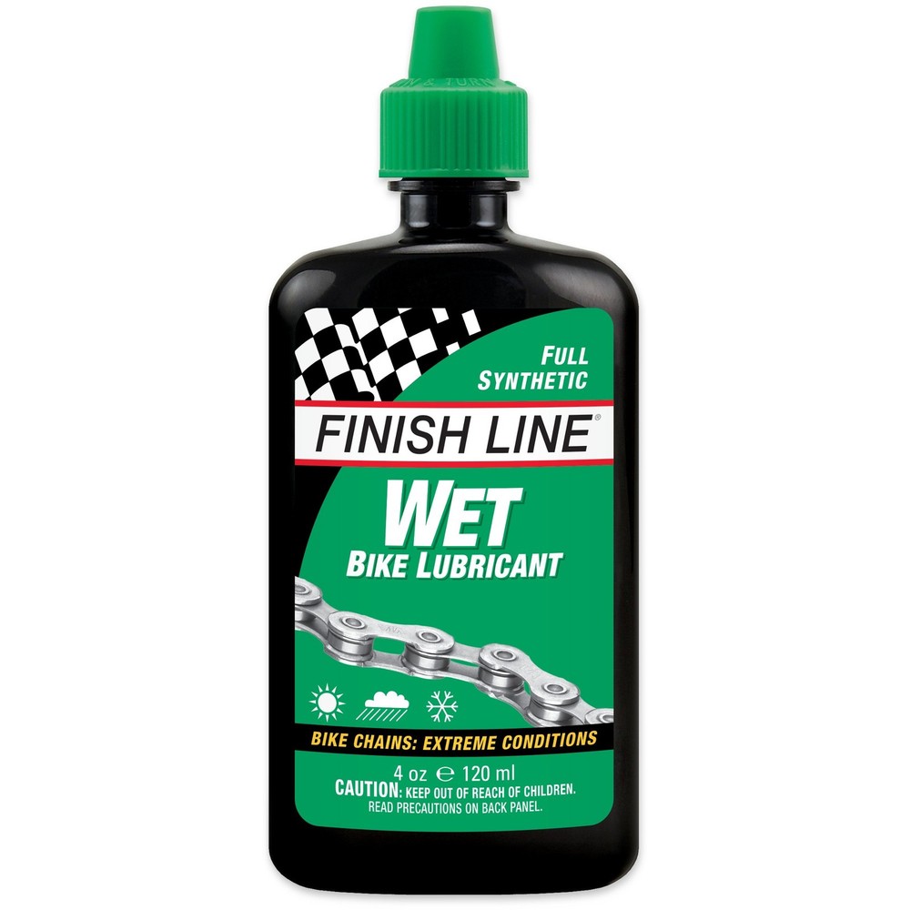 Finish Line WET Bike Chain Lube - 2 fl oz Drip Bottle Black