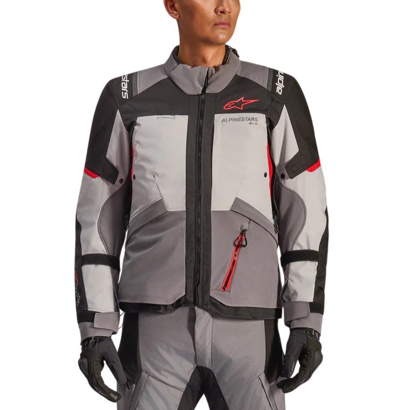 Men's Alpinestars Andes V4 Drystar® Motorcycle Jacket Grey/Red