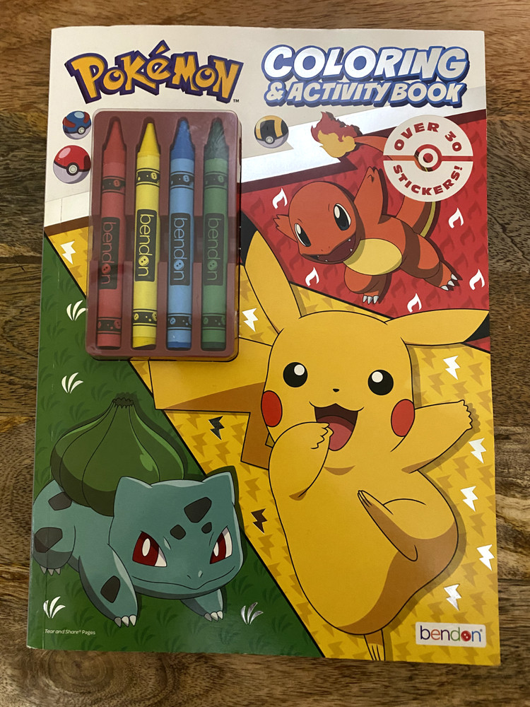 Pokemon Coloring & Activity Book  with Stickers and Crayons