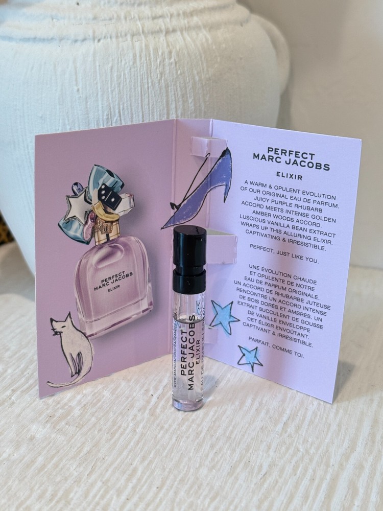 New Perfect Marc Jacobs Elixir EDP CARDED Sample Spray 1.2ml/ 0.04 oz