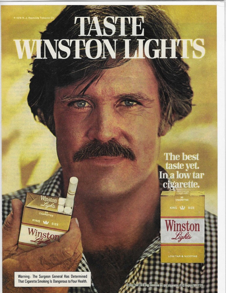 Taste  Winston Lights Cigarettes Original Print Ad
