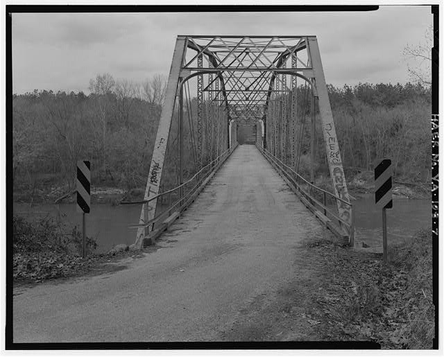 7. SOUTH ELEVATION EAST SPAN, LOOKING NORTH - Clarkton Bridge, Spanning