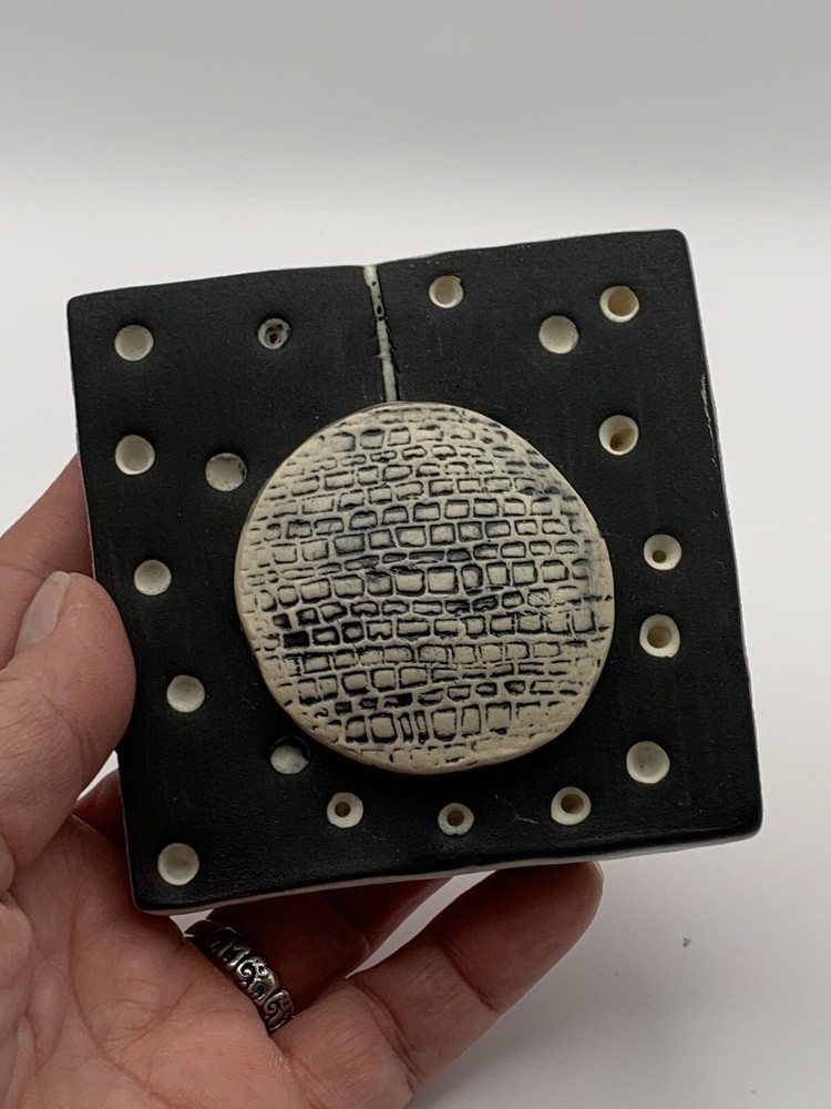 Ed & Kate Coleman Clique Art wall tile b&w studio pottery Asheville,NC