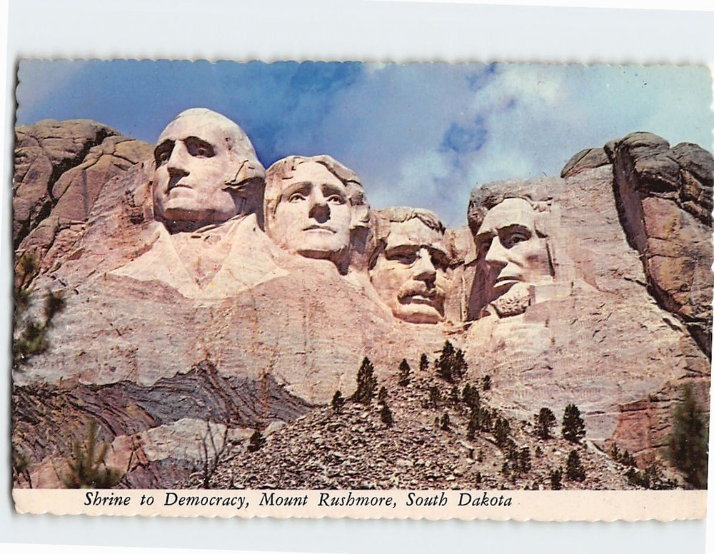Postcard Mt. Rushmore Black Hills South Dakota USA