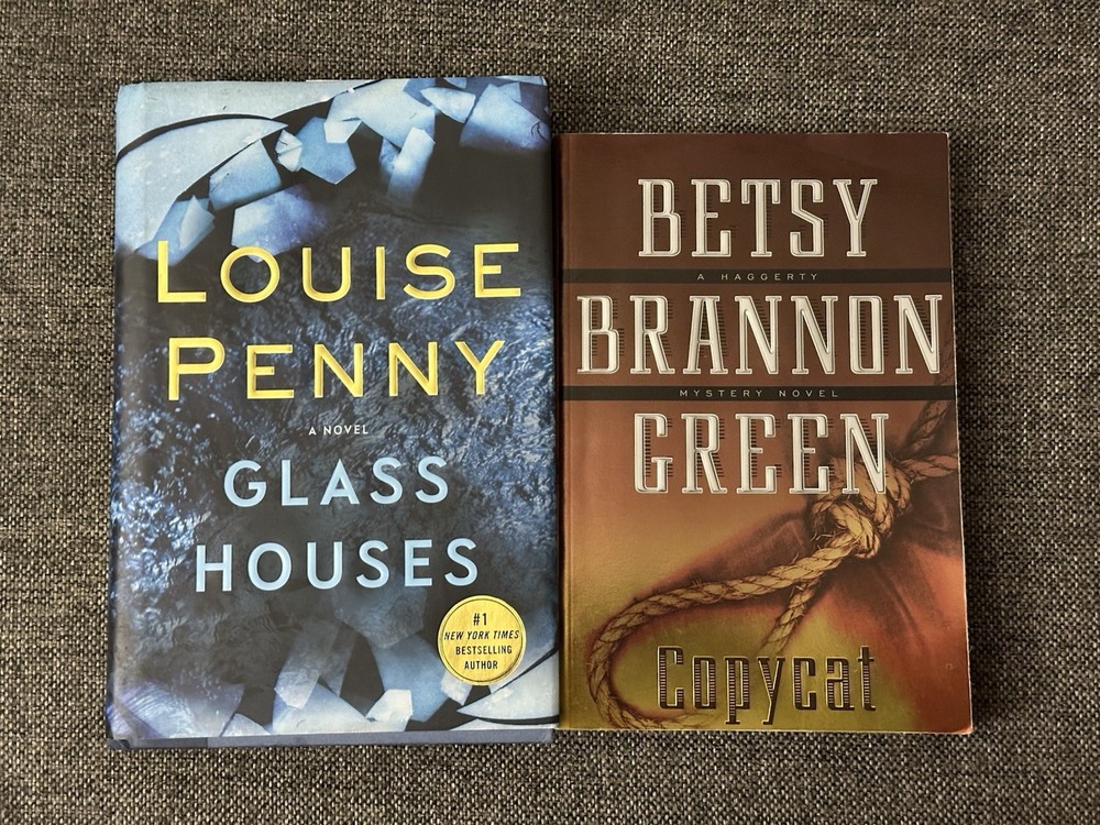 Louise Penny Glass Houses & Betsy Brannon Green Copycat 2 HC Mystery DJ