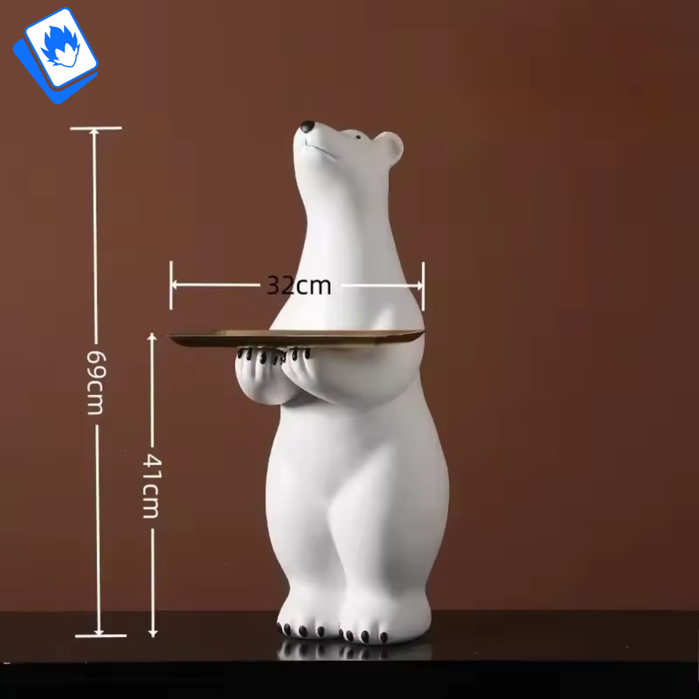 🏛 Modern Decorative Polar Bear Statue 69cm A ✨ Collectible Ornament