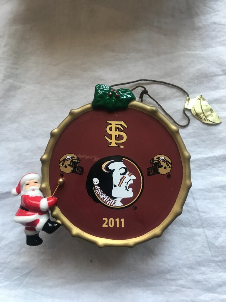 Danbury Mint Florida State Seminoles Christmas Ornament 2011 Drum