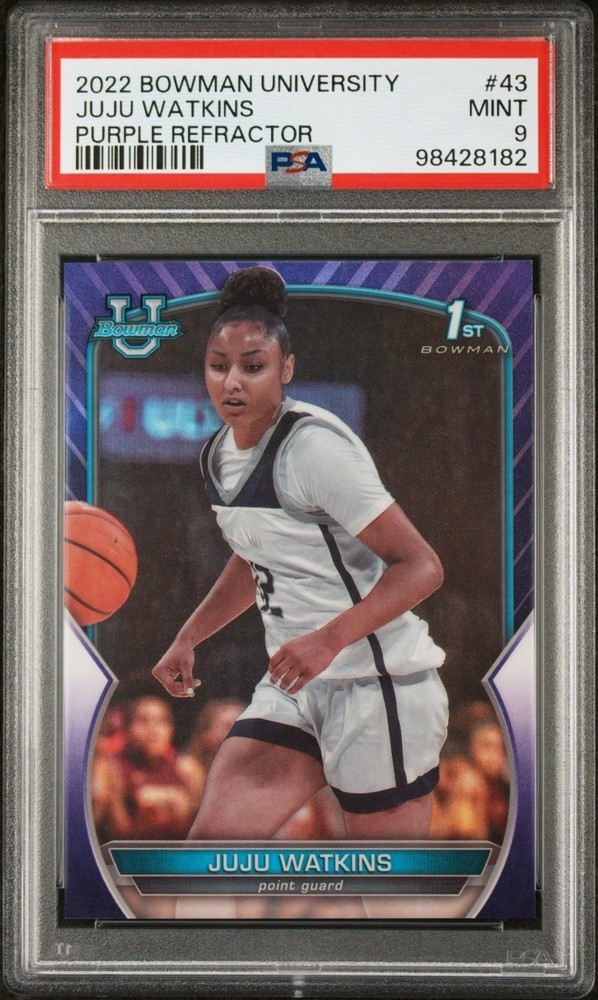 2022 Bowman U Chrome Juju Watkins Purple Refractor /399 PSA 9 Rookie #43