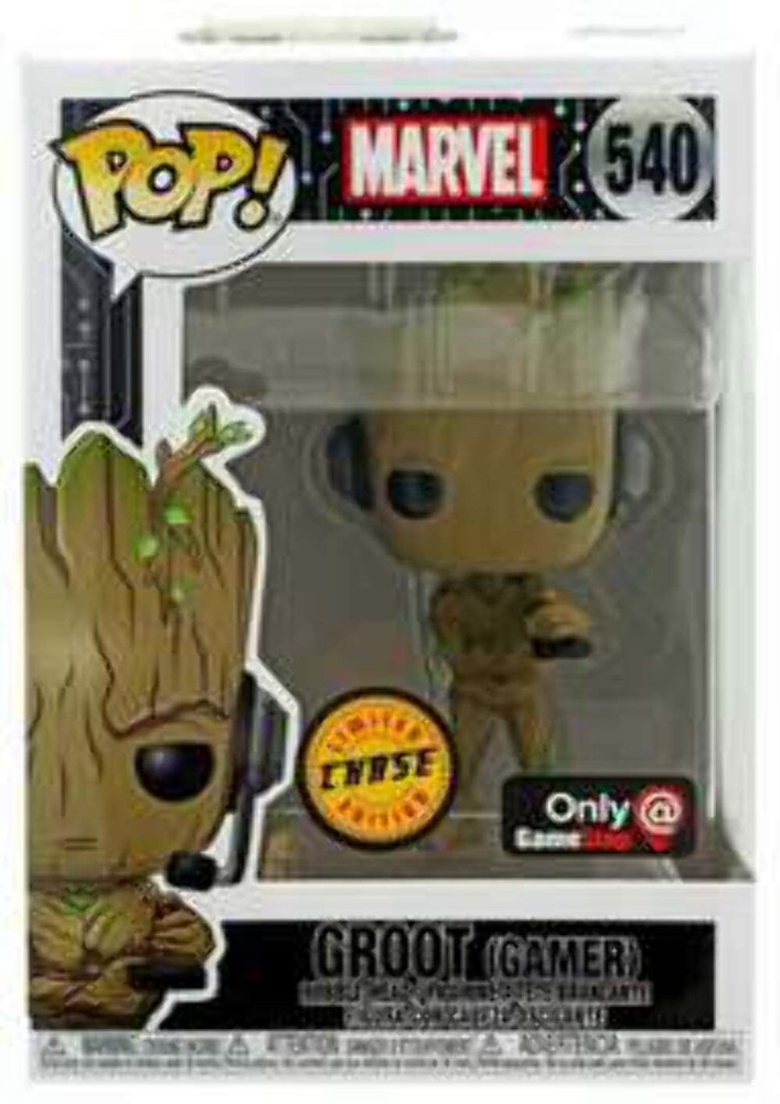 Funko POP! Marvel: Groot [Gamer](GameStop)(CHASE)(Damaged Box) #540