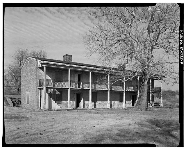 Historic American Buildings Survey Plantation House 1930s Two-Story Porch