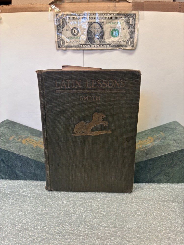 Rare 1913 Latin Lessons M L Smith Antique Hardcover Latin Textbook Allyn