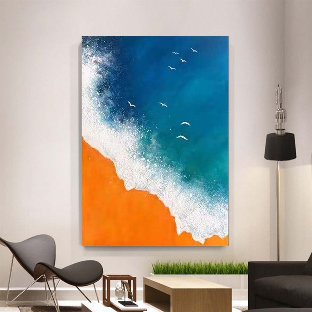 Custom Handmade Canvas Oil Painting Frameless Wall Art Decor Modern #475