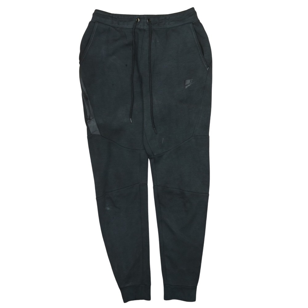 Nike Mens Joggers Black Nylon Elastic Waist Zip Pockets Tapered Fit Track XS