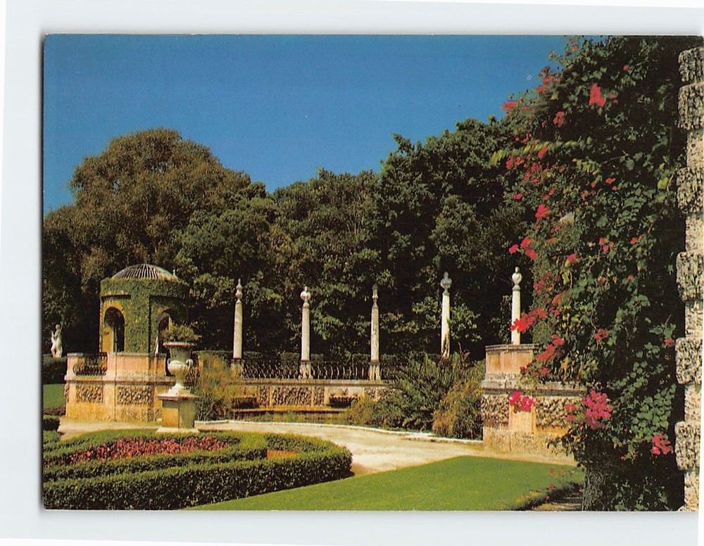 Postcard Vizcaya Museum and Gardens Miami Florida USA
