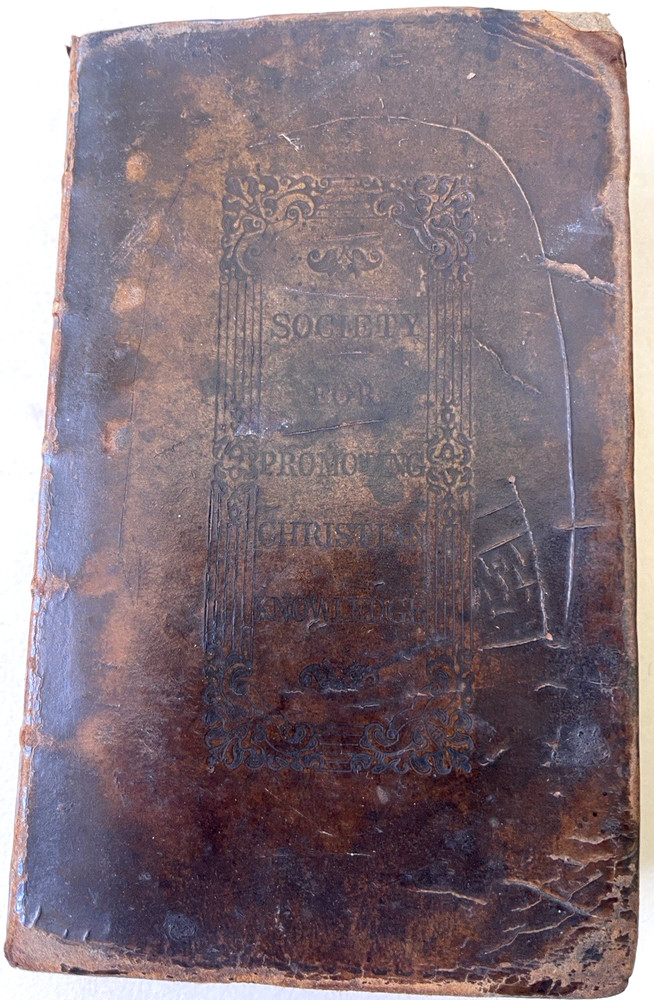 1826 Antique King James Bible Leather Binding Gilbert Family Provenance