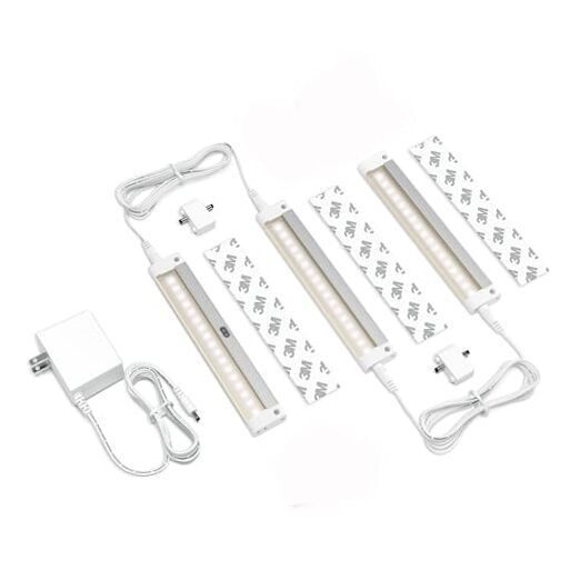 Hand Wave Activated Under Cabinet LED Lighting Kit, 3 pack Warm White (3000K)