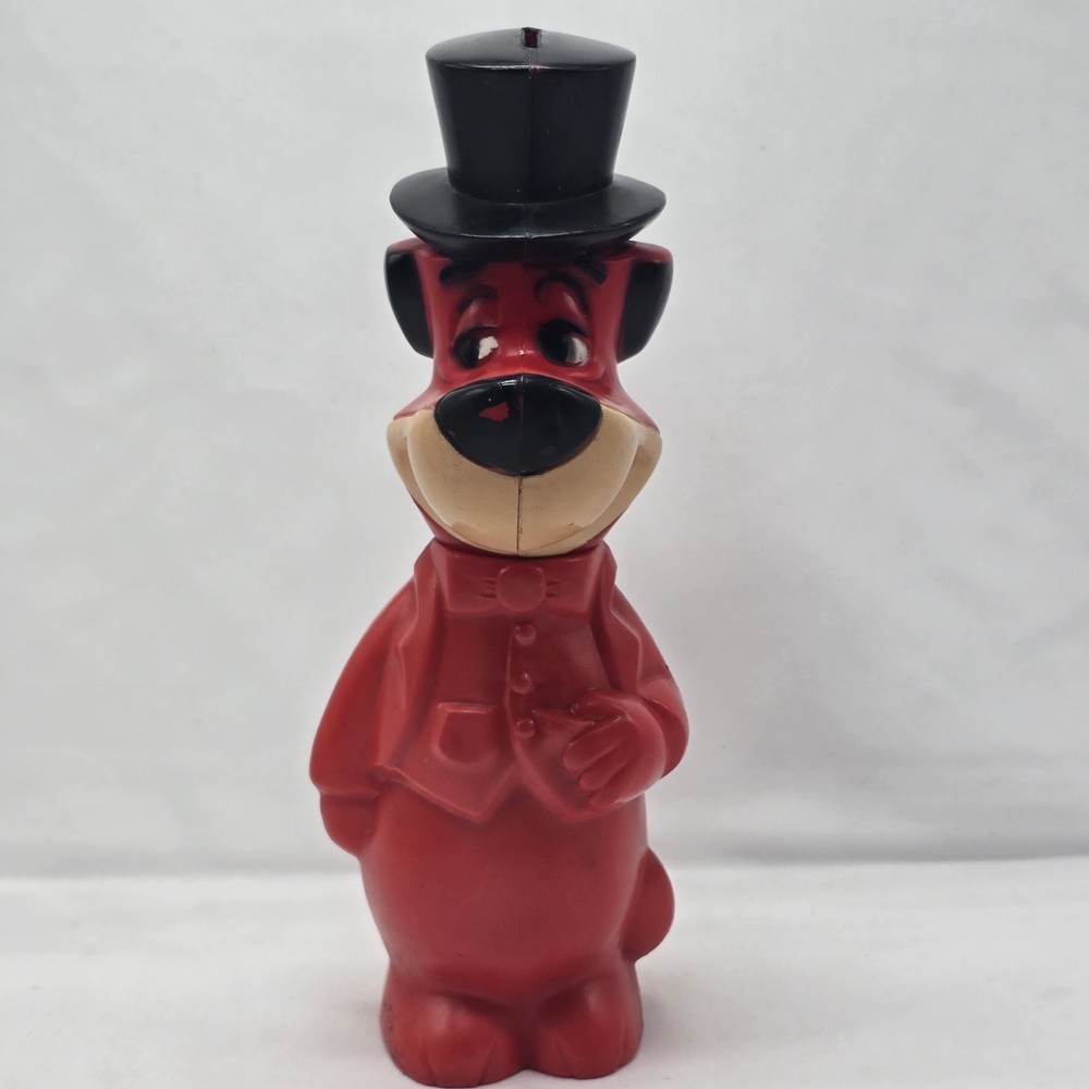 Vintage 1960s Knickerbocker Huckleberry Hound Blow Mold Coin Bank Hannah Barbera