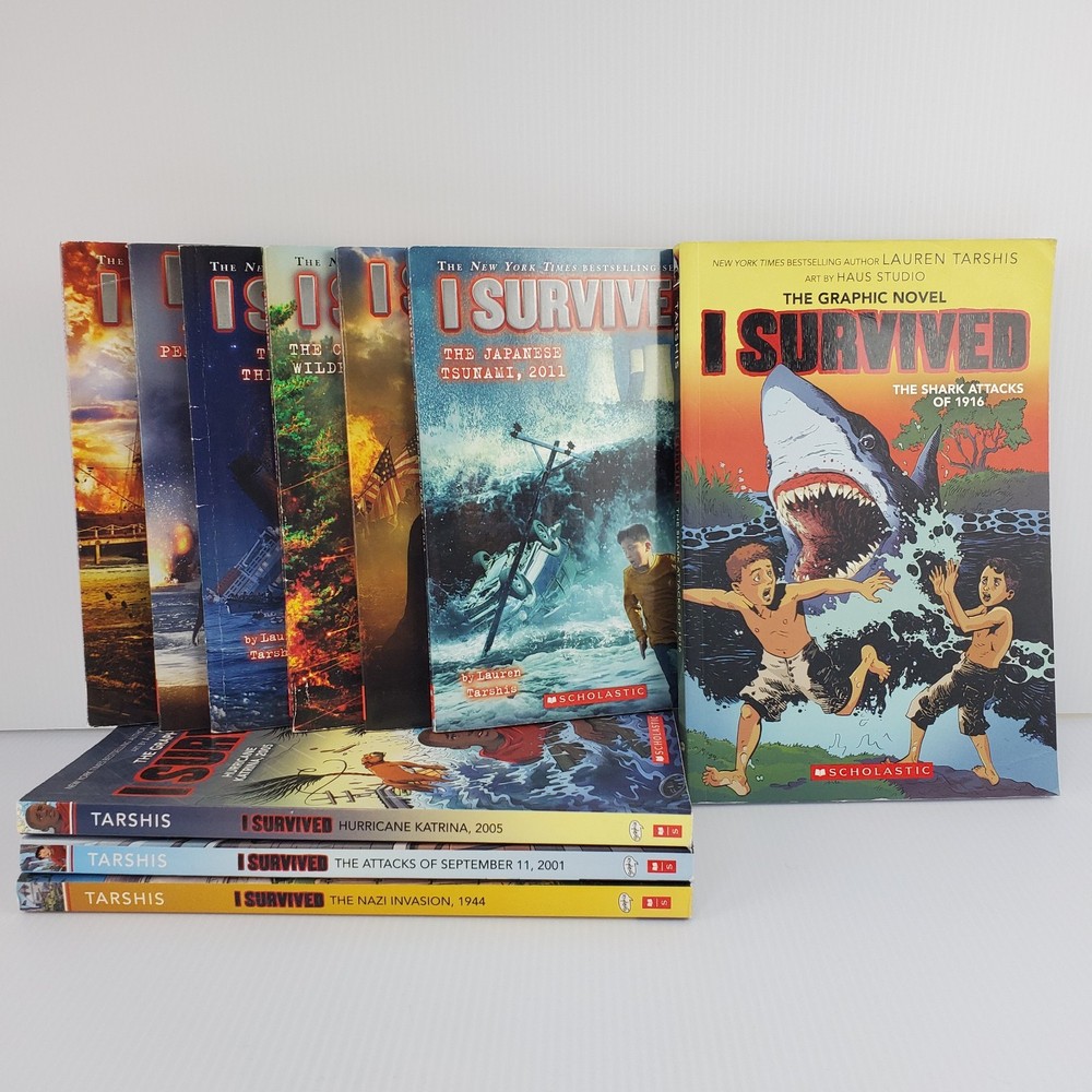 Lot of 10 I SURVIVED by Lauren Tarshis Books + Graphic Novels Paperback