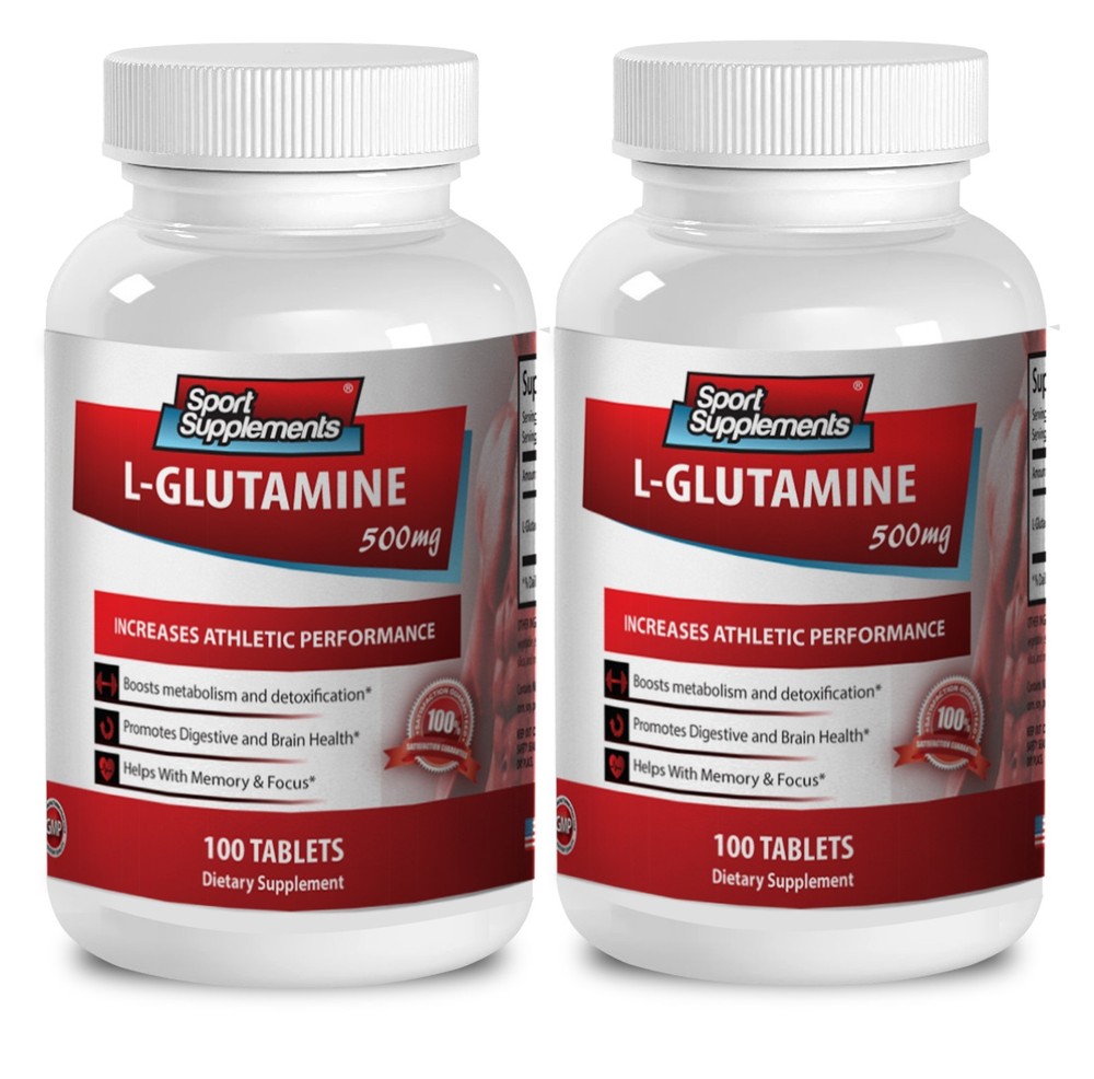 Sports Muscle Tablets - L-Glutamine 500mg - Glutamine Powder 2B