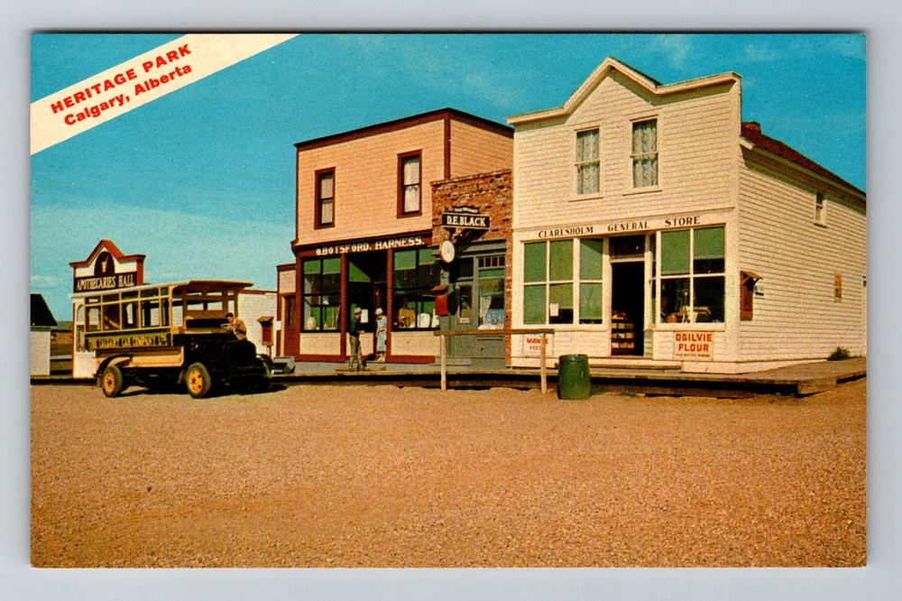 Canada- Calgary Alberta Heritage Park Souvenir Old Postal Card Vintage Postcard