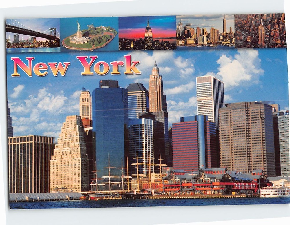 Postcard Pier 17 South Street Seaport New York USA