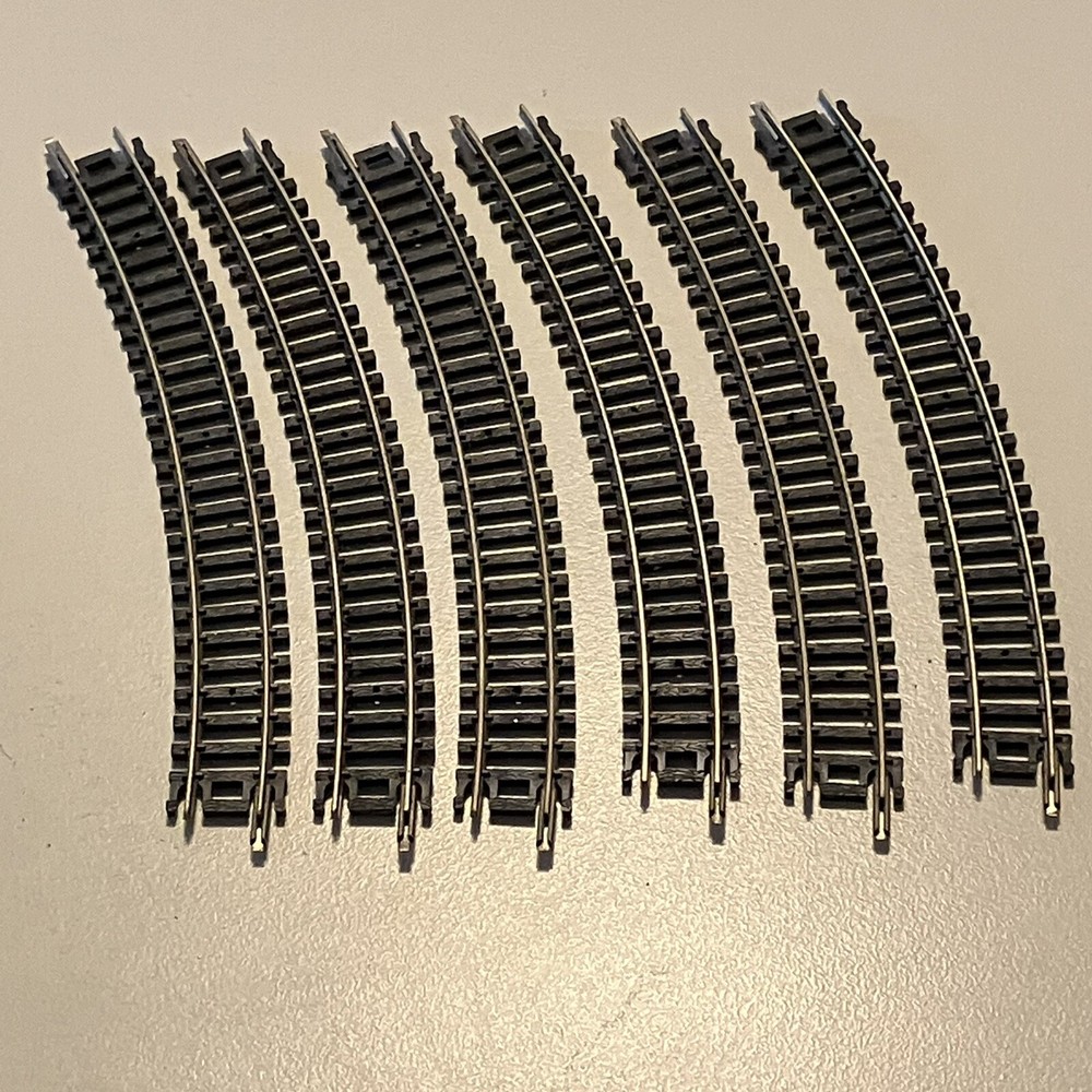 N Scale Vintage Atlas Track - Six, Curved (9-3/4