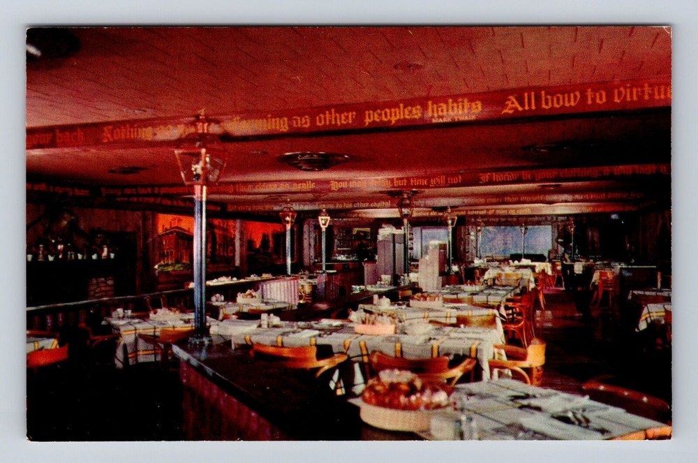 Grand Rapids MI-Michigan, Dining At Win Schuler's, Antique, Vintage Postcard