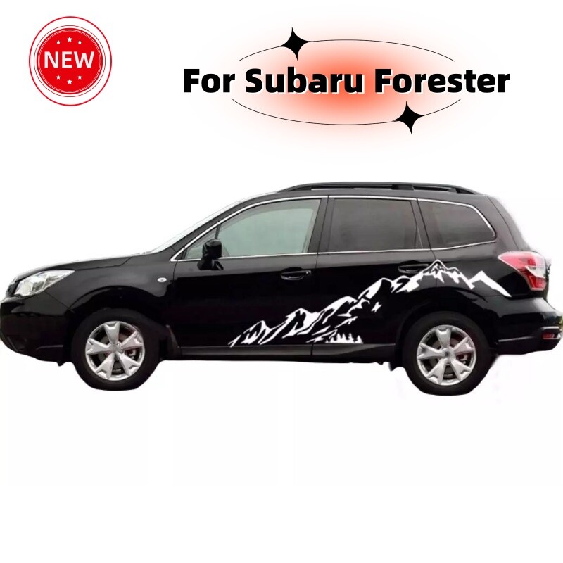Subaru Forester Mountain Graphic Vinyl Sticker Decal Kit 2PCS Side Door