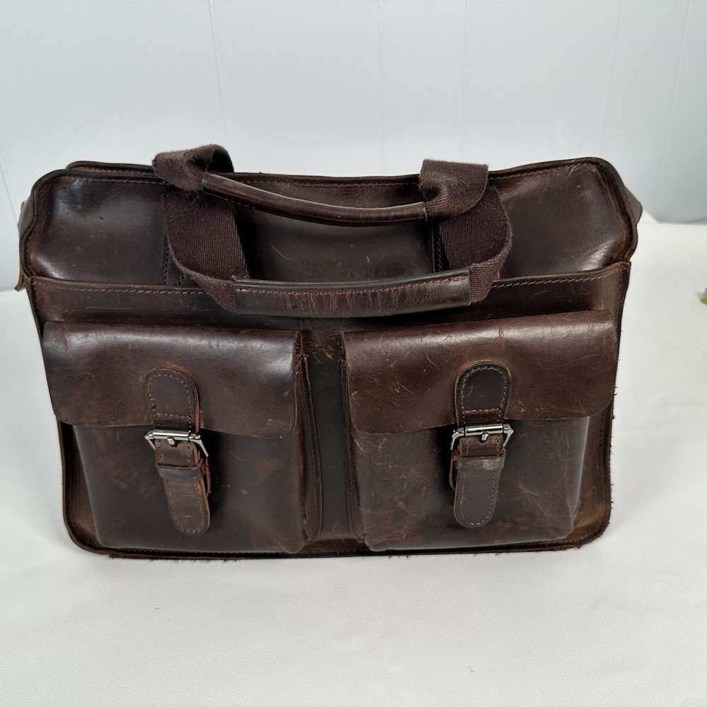 Leather Briefcase Laptop Messenger Bag Best Computer Satchel Unbranded