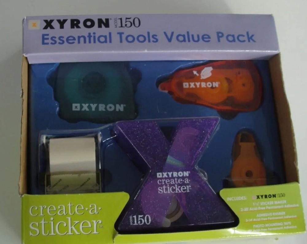 NWT XYRON 150 CREATE A STICKER Essential Tool Value Pk Adhesive Runner Glue Tape