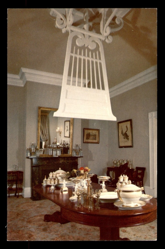 Linden, Dining Room, Natchez, MS, Frank, Fauntleroy, Postcard, Unp