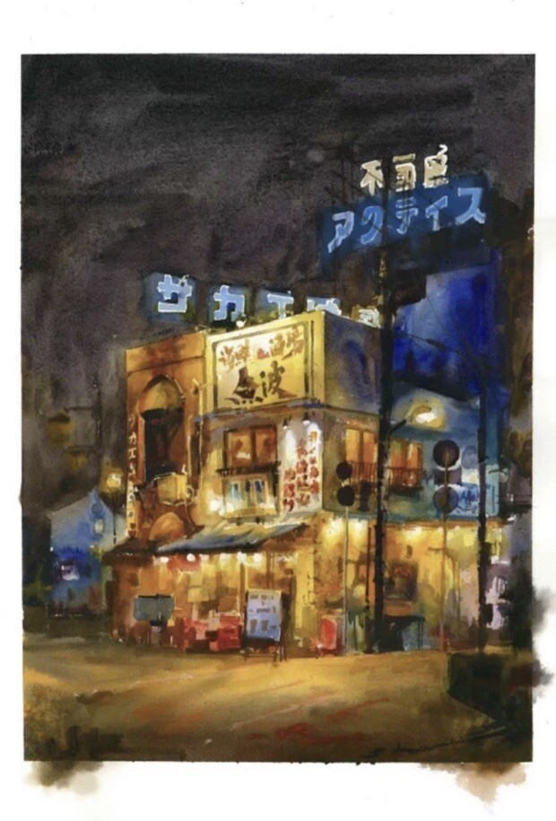 Devon Rodriguez - JAPAN - WATERCOLOR PRINT - YORU NO HIKARI (LIMITED EDITION)