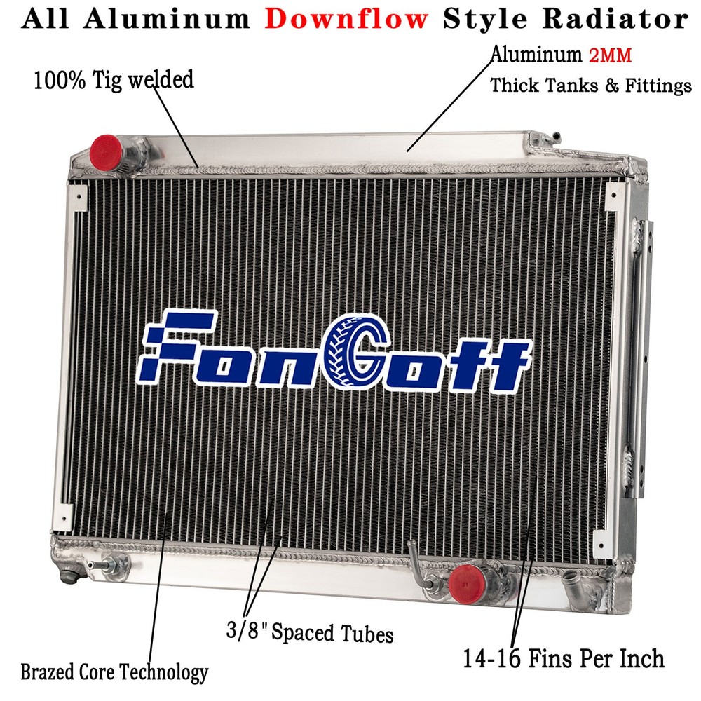 3 Row Radiator For 1975-1981 1980 Mercedes-Benz R107 380 SL 450 / C107 380 SLC