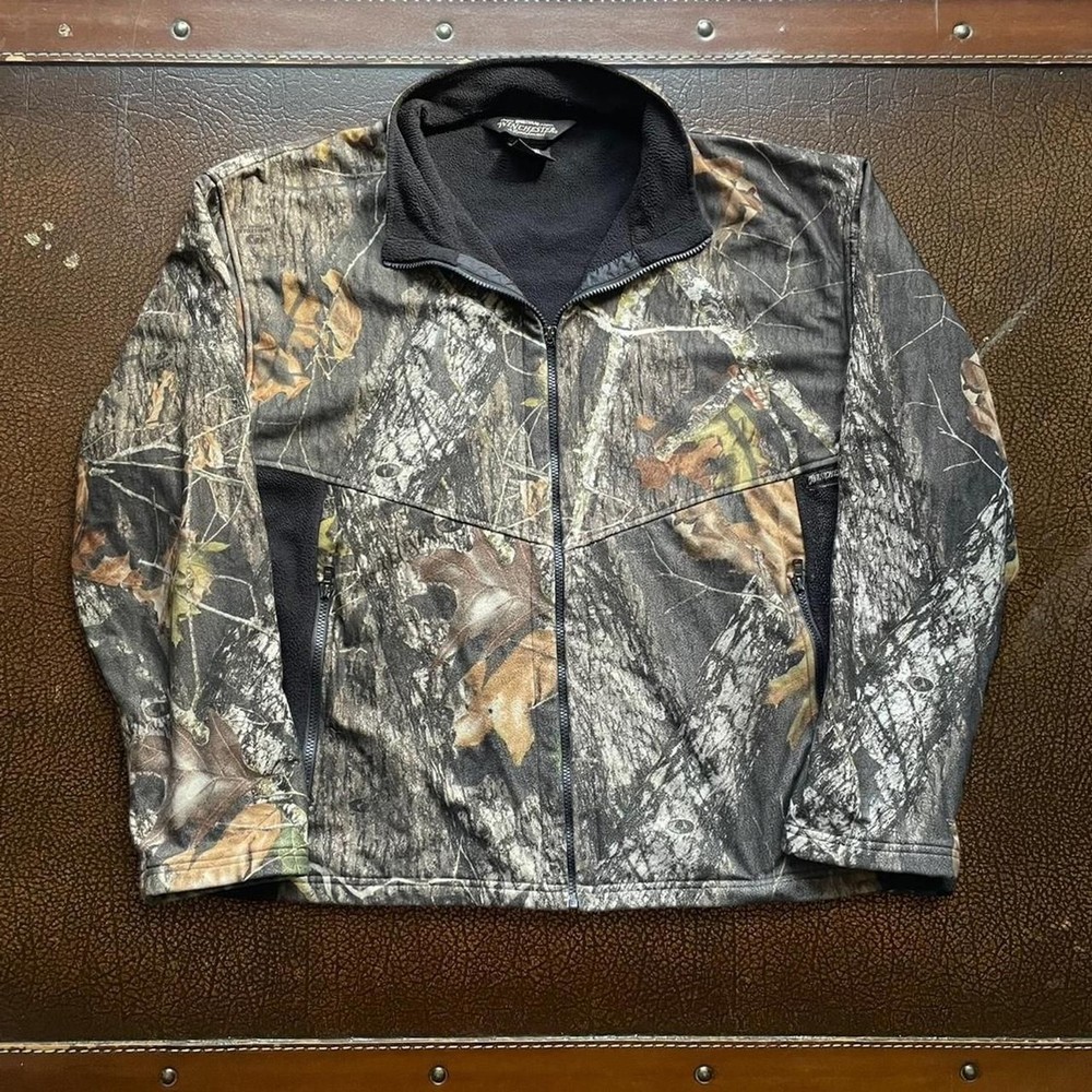 Vintage Winchester Camo Hunting Full Zip Jacket Men’s XXL Fleece Mock Neck 2XL